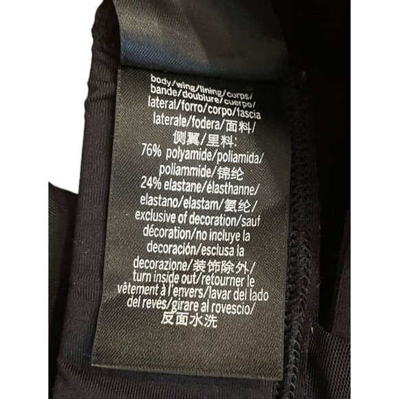 XS Victoria Secret Pink Ultimate Unlined Sports Bra Black Palm Trees - Picture 12 of 12